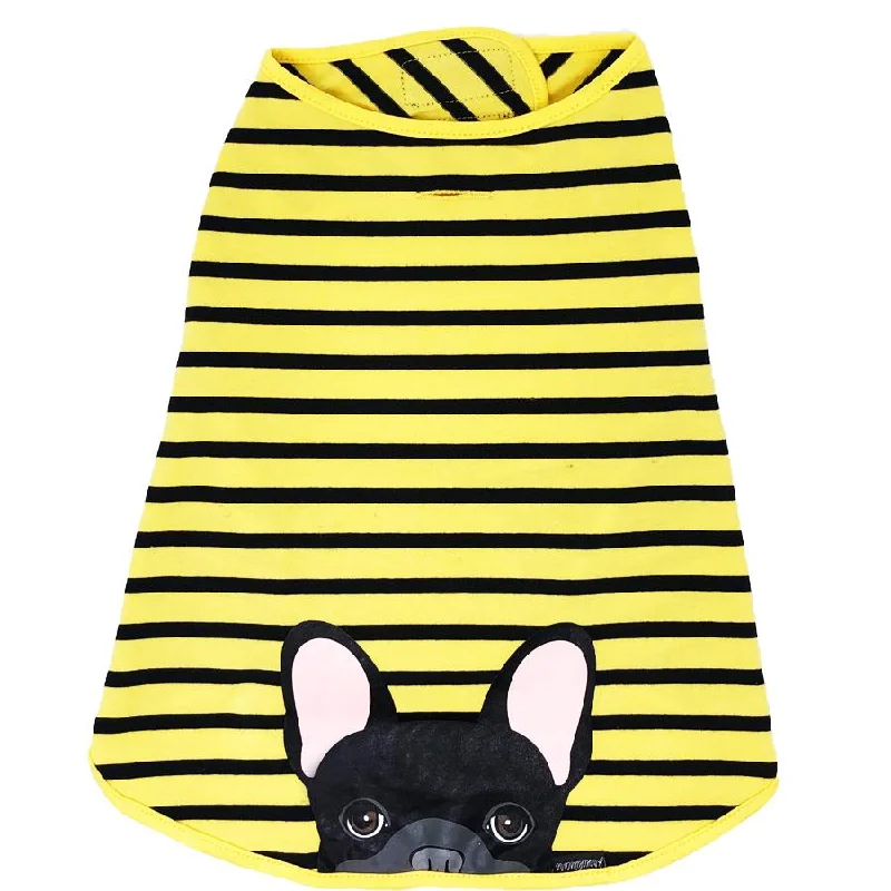 Rechargeable pet locator-Frenchie Shirt | Frenchiestore | Black French Bulldog in Bumblebee