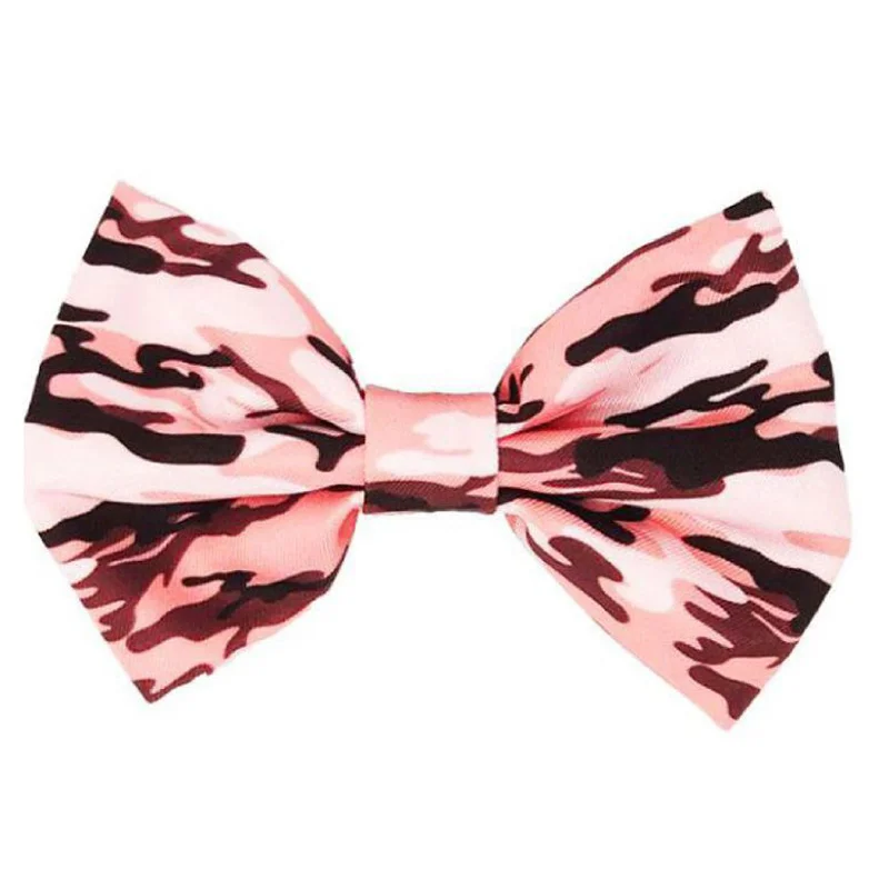 Polka-dot pet bandana-Frenchiestore dog Bowtie | Pink Ultimate Camo